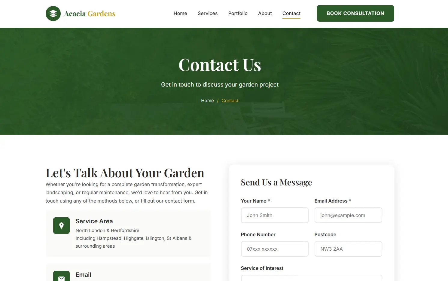 Acacia Gardens - Premium Landscaping Website Template thumbnail 2