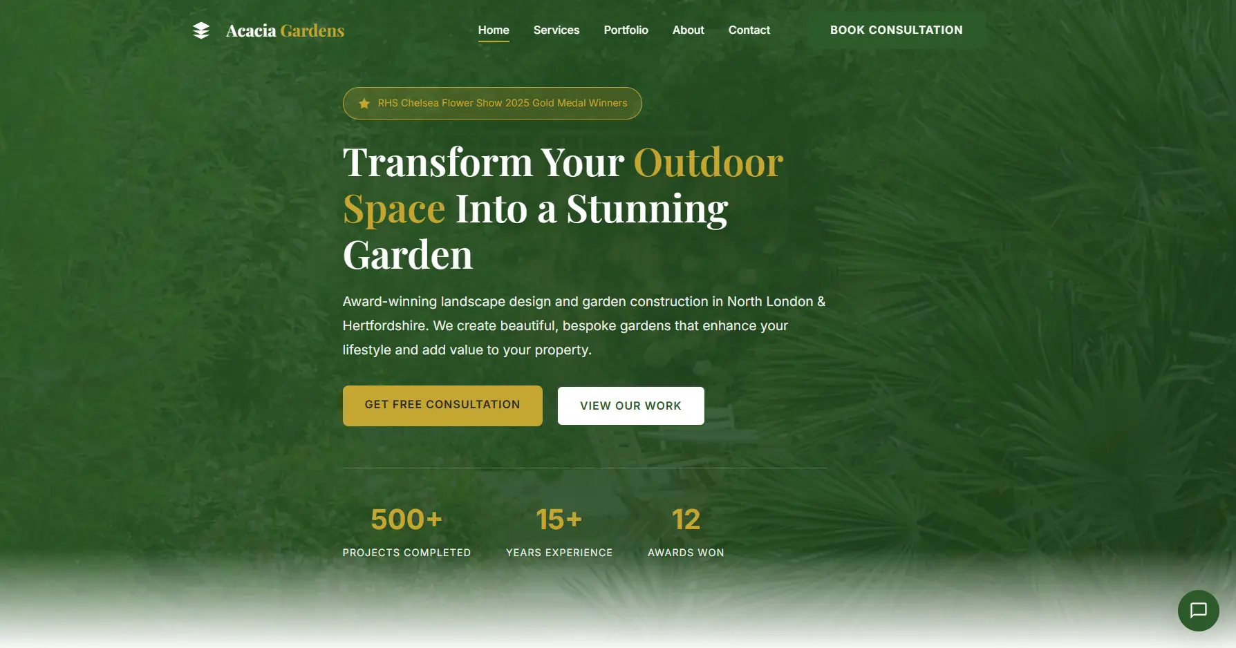 Acacia Gardens - Premium Landscaping Website Template